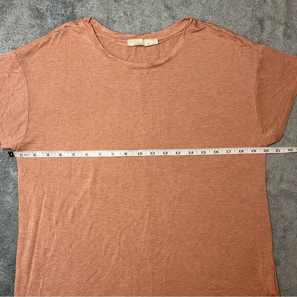 Prana Pink Coral Basic Lounge Casual Loose Fit Short Sleeve Tshirt Size Small - Picture 5 of 8